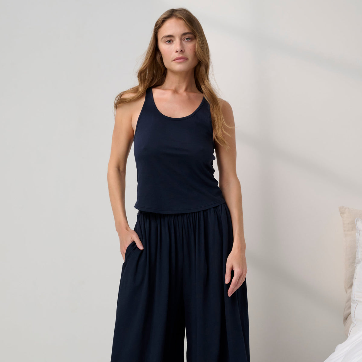 Organic Pima Curved Hem Tank