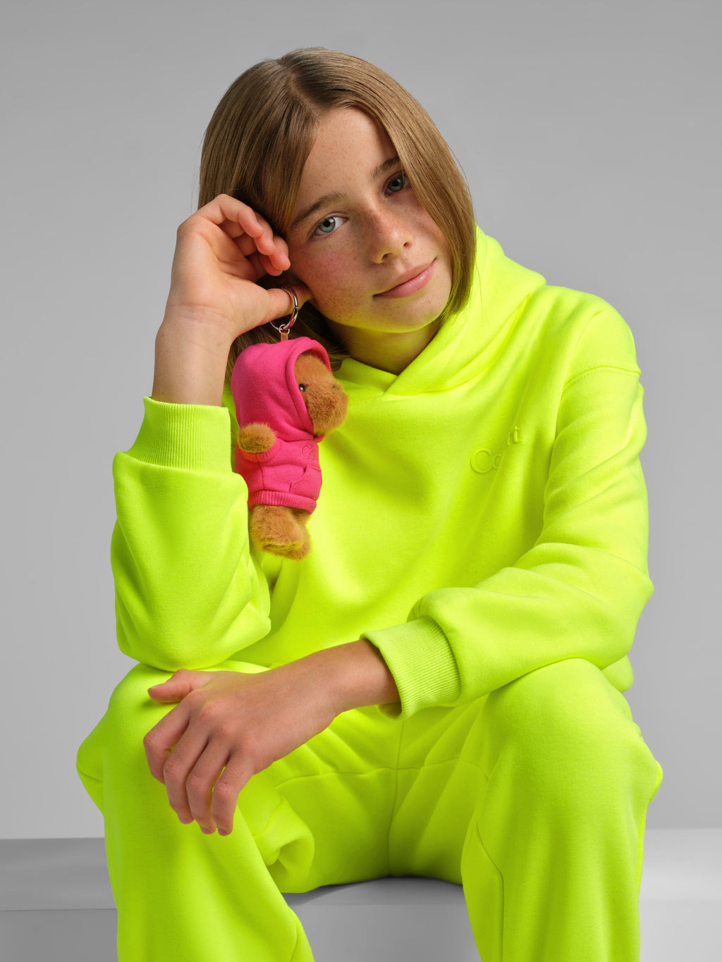 Neon Minimalist Kids Hoodie