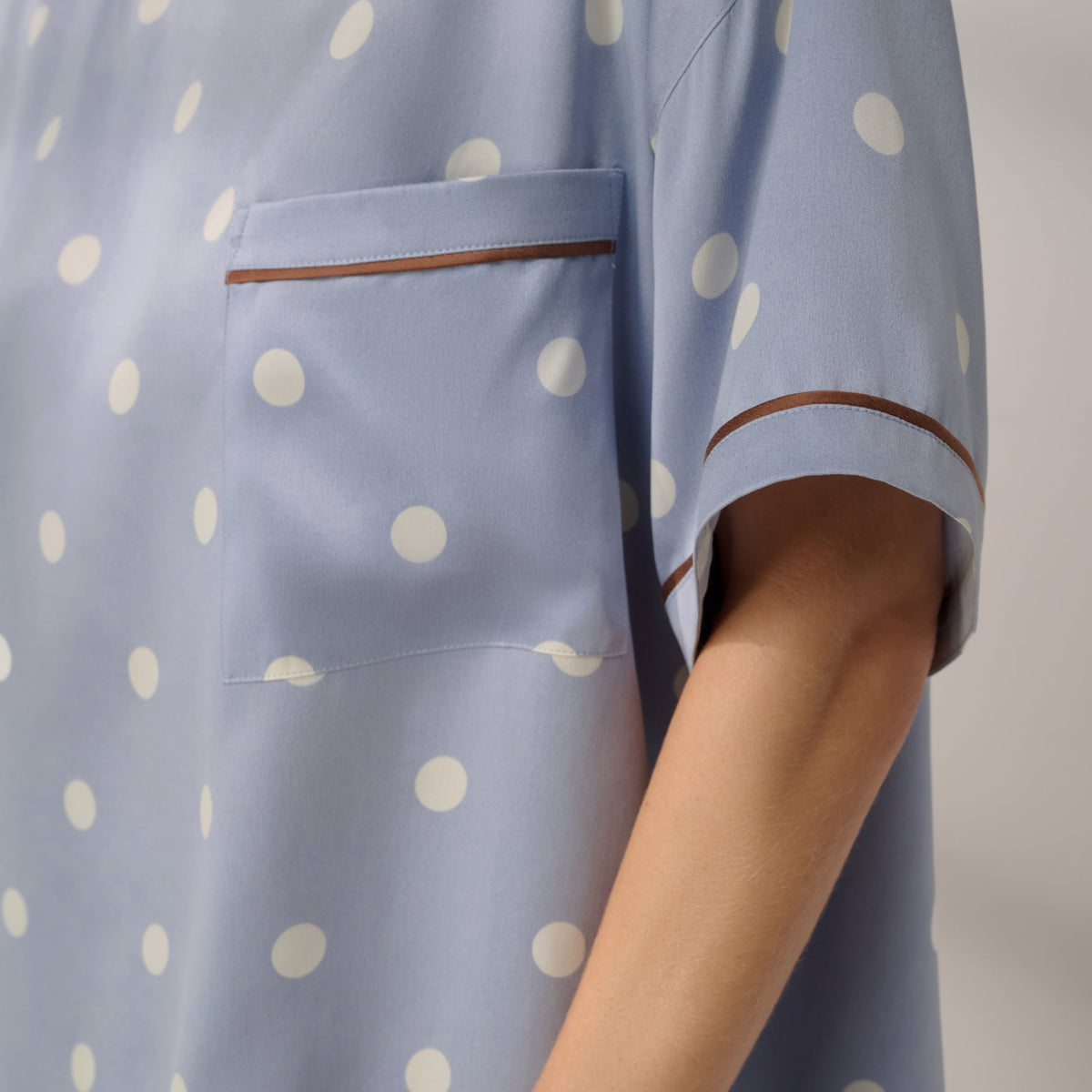 Washable Silk Tee Short Set