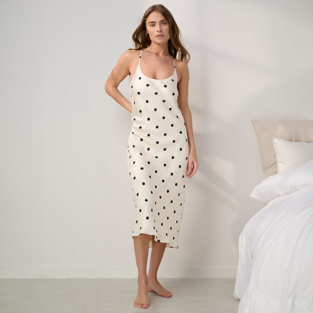 Washable Silk Bias Midi Slip Dress