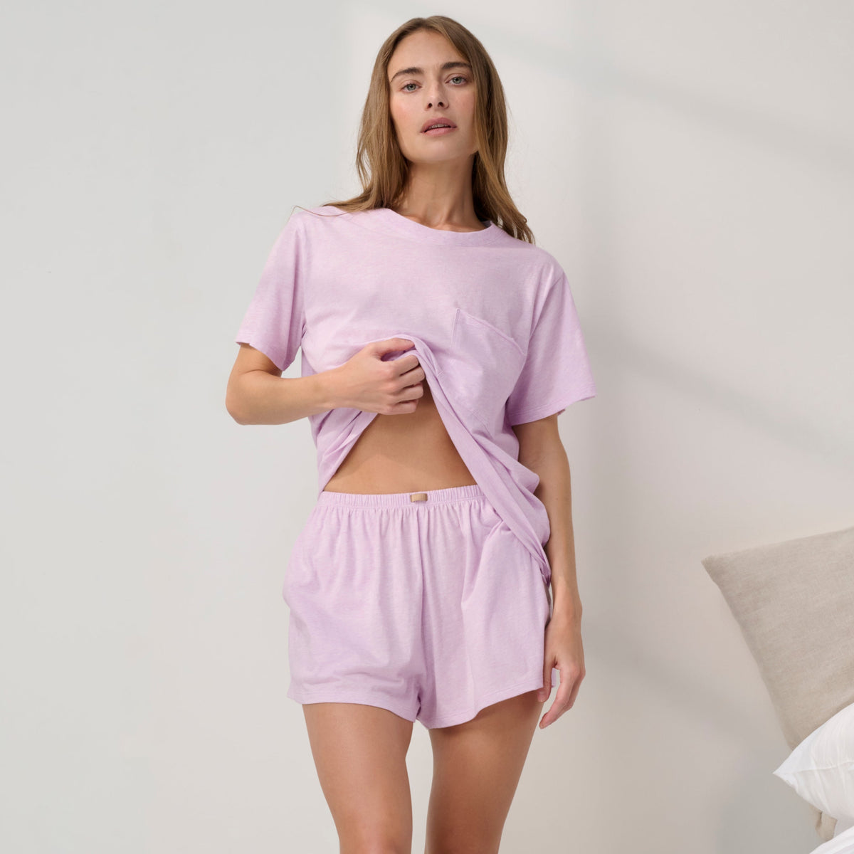 Organic Pima Tee Short Set