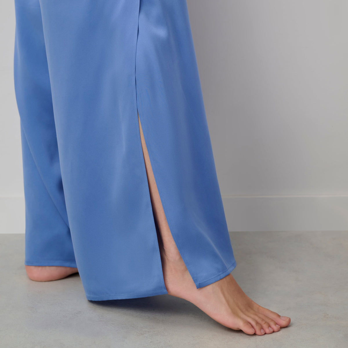 Washable Silk Tie Front Pant Set