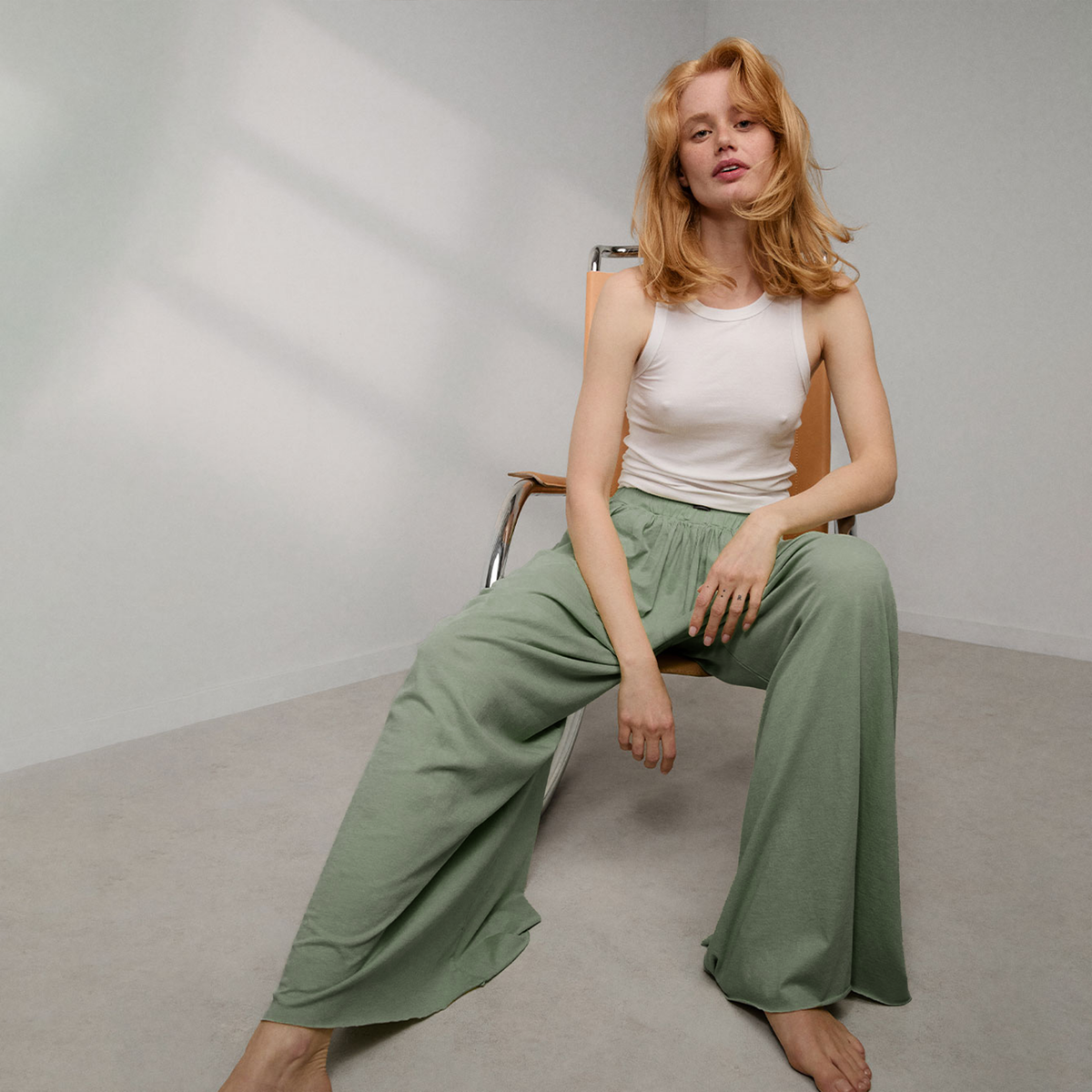 Organic Pima Wide Leg Pant